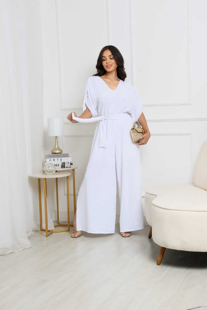 Macacão Pantalona Fendas Elegante Social e Casual Soltinho