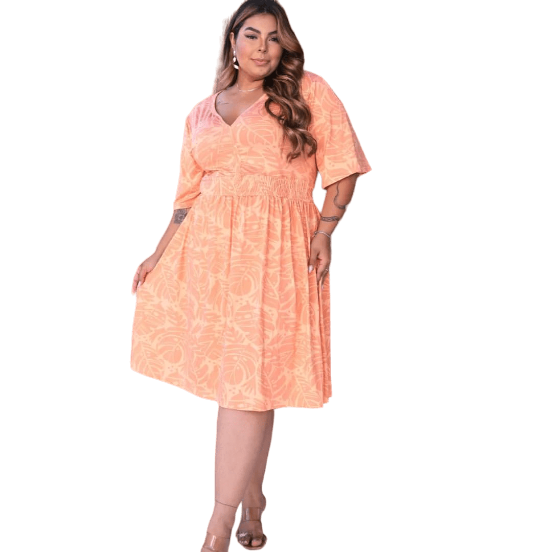 Vestido Midi Feminino Manga 3 / 4